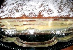 Prăjitură cu cremă de vanilie