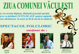 Ziua Comunei Văculeşti sărbătorită astăzi cu muzică, distincţii şi foc de artificii