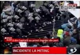 [VIDEO] Incidente violente la mitingul din Capitala