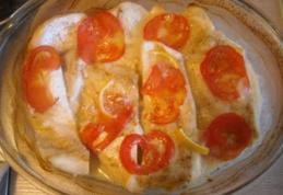 File de șalău cu sos de smântână și ciuperci