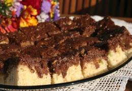 Prăjitură cu mere, ciocolată și nuci