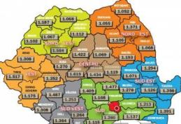 Harta sărăciei din România. Cel mai mic salariu mediu lunar net este în Moldova