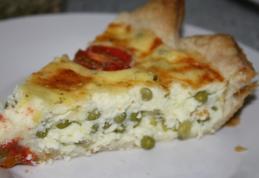 Tartă cu mazăre și brânză