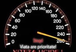 Acțiune a polițiștilor rutieri pentru combaterea evenimentelor rutiere produse pe fondul vitezei