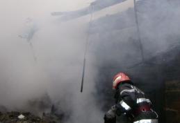 Adăpost de animale incendiat de un cablu electric defect