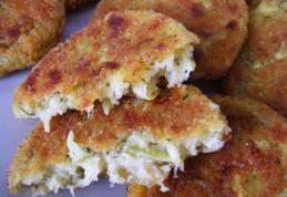 Chifteluțe din dovlecel cu garnitură de legume