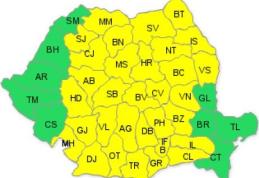 Județul Botosani și astăzi sub atenționare ! COD GALBEN de vijelii, ploi torenţiale şi grindină