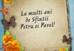 Astăzi de sărbătoarea Sfinţilor Apostol Petru şi Pavel transmite o urare prin intermediul Dorohoi News