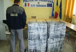 80.000 ţigarete de contrabandă descoperite într-un autoturism, la Darabani - FOTO