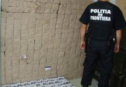 Ţigări de contrabandă ascunse în fân, depistate de poliţiştii de frontieră