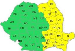 Atenție! Botoșaniul sub avertizare meteorologică COD GALBEN de de ploi torenţiale, grindină și intensificări de vânt