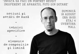 Workshop de fotografie la Uvertura Mall: „Învață să faci un portret reușit indiferent de aparatul foto”