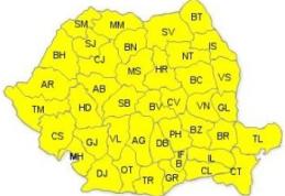 Atentionare cod galben de ninsoare, vant si ger in toata tara