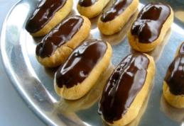 Eclere cu cremă de vanilie