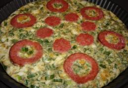 Omletă cu roșii la cuptor