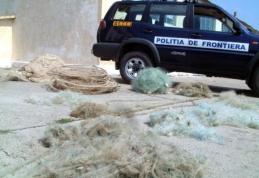 Peste un kilometru de plase monofilament confiscate de poliţiştii de frontieră