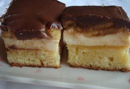 Prăjitură cu cremă de vanilie și banane