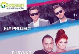 Concert Fly Project, DJ Rynno & Sylvia în această seară la Botoşani Shopping Center
