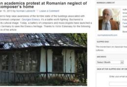 Academicienii cer salvarea casei lui George Enescu din comuna Mihăileni