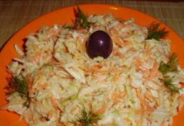 Salată de crudități cu piept de pui și maioneză