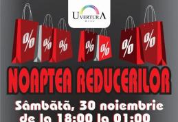 Noaptea reducerilor la Uvertura Mall. Vezi detalii!