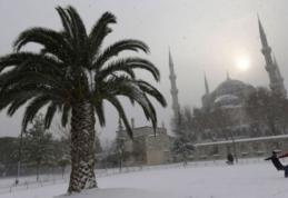 Un val de frig neobişnuit a cuprins Orientul Mijlociu. Ninge în deșert