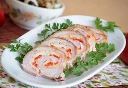 Ruladă de porc cu legume