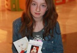 Întâlnire cu „mica scriitoare” pentru Alexia, fetiţa de 2 ani, bolanvă de cancer