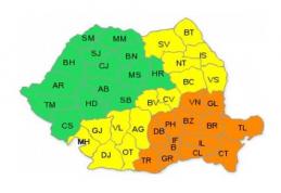 Codul portocaliu de viscol se restrânge. Vezi noua hartă de avertizări