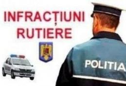 Infracţiuni la regimul rutier, constatate flagrant de către poliţişti