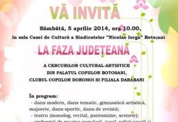 Peste 400 de elevi vor evolua la Botoșani în cadrul Concursului Judeţean al cercurilor cultural-artistice