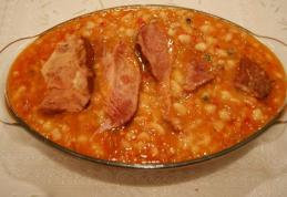 Fasole cu ciolan afumat