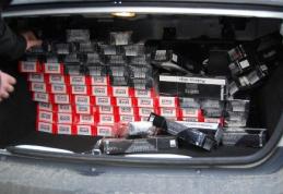 Țigări de contrabandă confiscate de polițiști