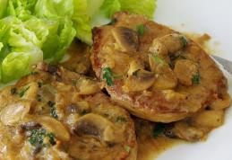 Friptură de porc cu ciuperci