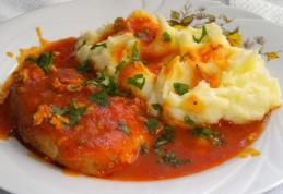 Friptură de porc în sos de legume