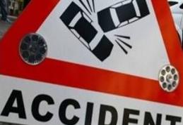 Accident rutier produs din cauza conditiilor meteo 