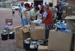Ajutoare de la Crucea Roșie din Neuburg-Germania distribuite la Dorohoi - FOTO