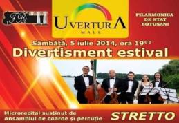 Viori și percuție astăzi la Uvertura Mall 