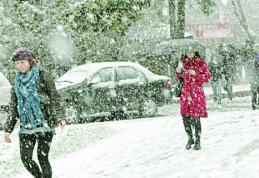 Ninsoare şi vânt în toată ţara