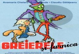 Spectacolul „Greierele şi furnica” duminică la Teatrul „Vasilache”