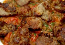 Ficăţei de pui cu ceapă