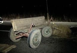 Trei răniţi, din cauza unei căruţe nesemnalizate și a unui căruţaş beat