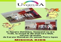 În fiecare duminică la Uvertura Mall - Cursuri gratuite de karate pentru copii