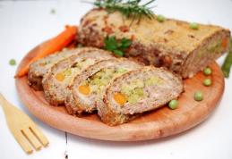 Rulada de carne cu legume