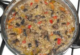 Pilaf cu ciuperci - reteta de post