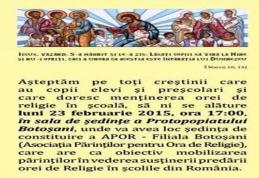 În atenția părinților care doresc ore de religie în școli - „Vrem ore de Religie la școală!” -  VIDEO