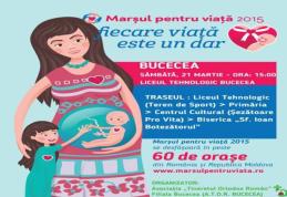 Marșul pentru viață 2015 – „Fiecare viață este un dar” organizat în trei orașe din județul Botoșani