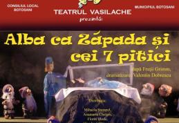 „ALBĂ CA ZĂPADA ŞI CEI 7 PITICI”  duminică la Teatrul pentru Copii şi Tineret „Vasilache” 