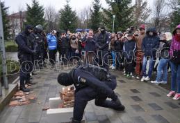 Desfășurare de forțe a jandarmilor în Parcul Cholet din Dorohoi de Ziua Jandarmeriei - FOTO