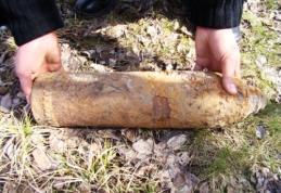 Proiectil găsit în gospodăria unui localnic din Bucecea